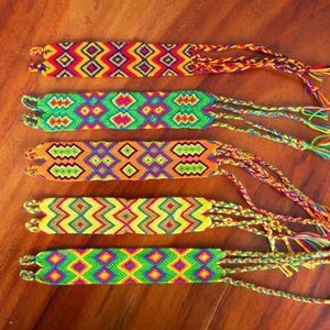 Wayuu handmade bracelets vivid colors original colombian